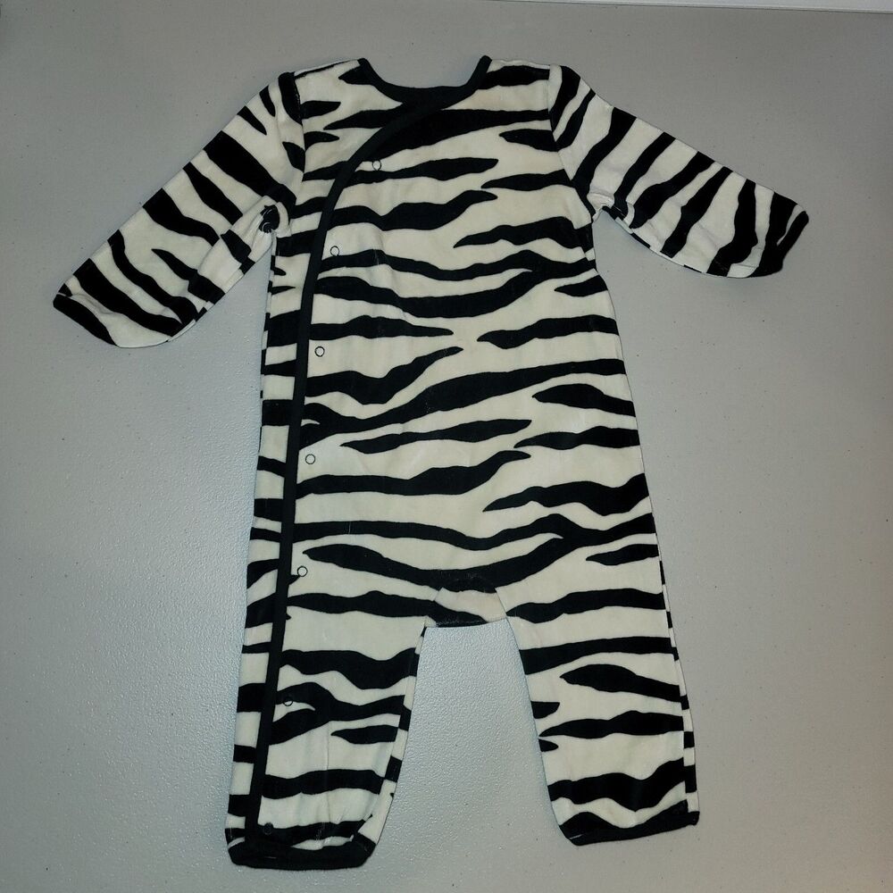 Baby Gap Baby Girl Infant Sleeper PJs 6-12 Months Long Sleeve Front Snap Safari - Picture 2 of 11